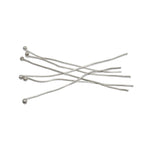 Silver 19 Gauge Brass Ball Pins For Jewellery Making , BPP-024